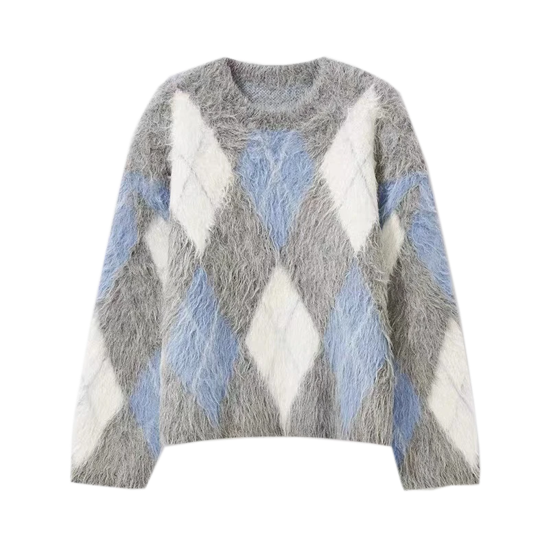 Ženski dizajnerski pulover iz mešanice preje Tie Dye