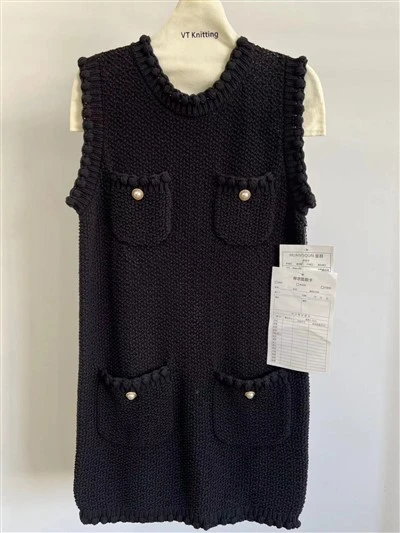Chanel Style Dress Tkana obleka brez rokavov