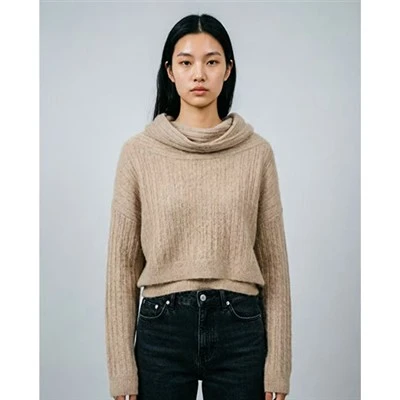 Ženski pulover Mock Neck